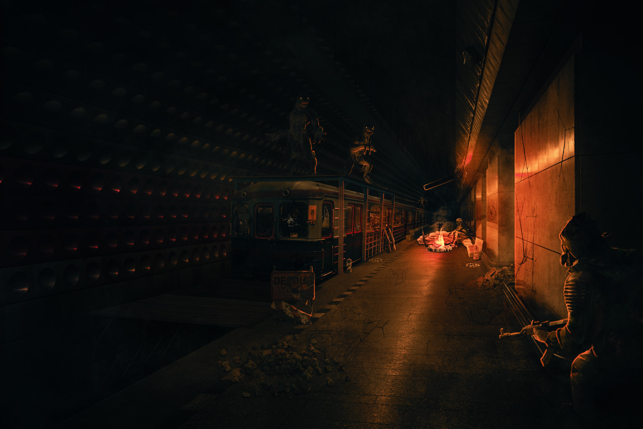 Fotomontáž na motivy Metro 2033